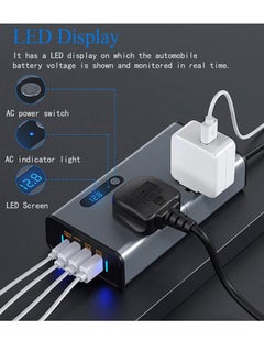 ELTRAZONE Compact 200W Power Inverter: Reliable DC to AC Converter for Vehicles  - Image 1