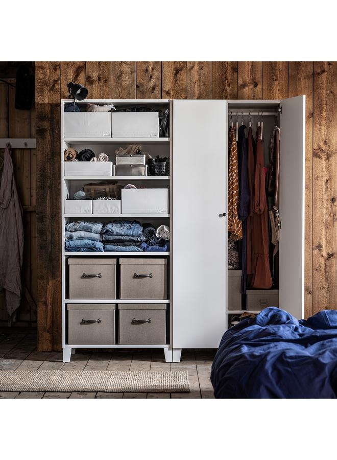 زبون صندوق مع أقسام، أبيض، 20x34x10 سم - Image 4