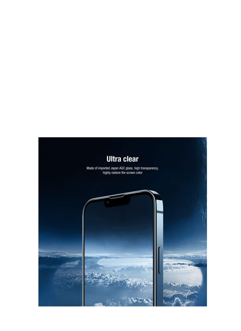 Nillkin - Nillkin 2-in-1 HD Full Screen Tempered Glass Screen Protector 0.33mm  screen and camera protective film Apple iPhone 14 Max 6.7 2022-Black - Image 1