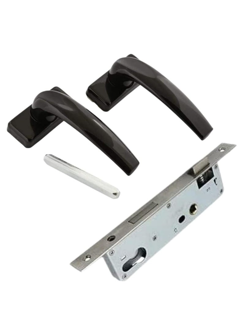 ROBUSTLINE Robustline Aluminium Door Handle with 20MM Lockbody, Heavy Duty Door Handle (Black) 