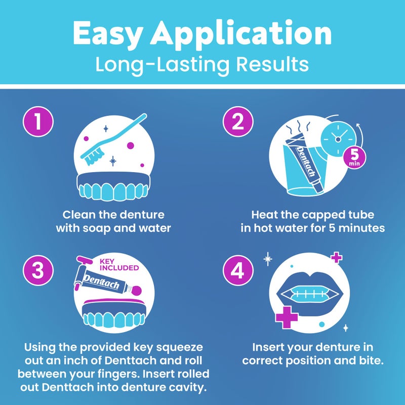 DENTTACH لاصق أسنان دينتاتش سيفن، لاصق أسنان حراري، وسادة، إعادة تشكيل للأسنان العلوية والسفلية، قبضة مريحة وآمنة للأسنان لمدة تصل إلى 7 أيام، بدون غراء، خالي من الزنك - Image 3