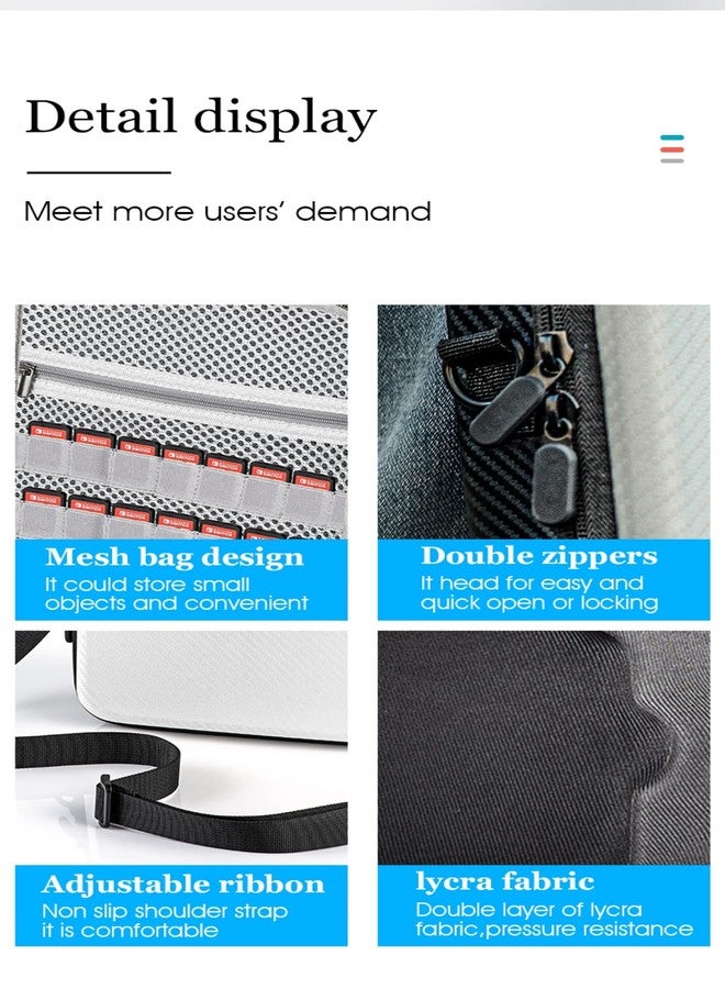 Careflection Waterproof Storage Carrying Bag for Nintendo Switch / OLED / v2 (Blue and Orange) ABS Double Layer case Portable Box Carry Case - Holds All Kits - Image 5