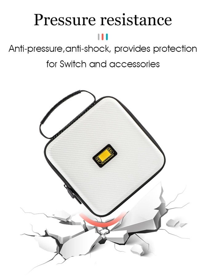 Careflection Waterproof Storage Carrying Bag for Nintendo Switch / OLED / v2 (Blue and Orange) ABS Double Layer case Portable Box Carry Case - Holds All Kits - Image 4