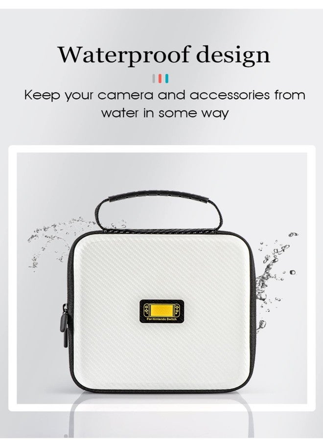 Careflection Waterproof Storage Carrying Bag for Nintendo Switch / OLED / v2 (Blue and Orange) ABS Double Layer case Portable Box Carry Case - Holds All Kits - Image 2