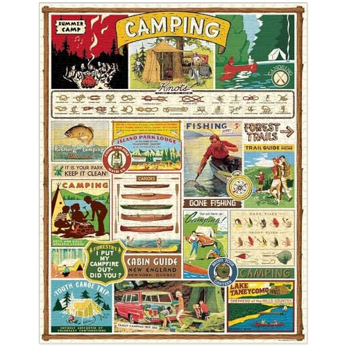 CAVANILLI & CO. Cavallini 1000 Piece Puzzle, Camping (PZL/Camp) - Image 2