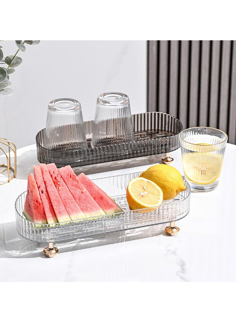 SYOSI - Makeup and Perfume Organizer Tray - Small Decorative Bathroom Tray for Countertop, Vanity Organizer for Skincare, Cosmetics, and Perfumes, Elegant Dresser Display Tray - Image 1