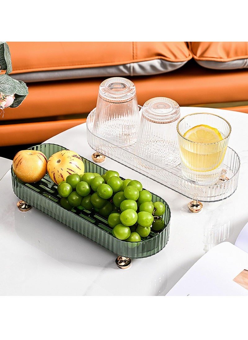 SYOSI - Makeup and Perfume Organizer Tray - Small Decorative Bathroom Tray for Countertop, Vanity Organizer for Skincare, Cosmetics, and Perfumes, Elegant Dresser Display Tray - Image 1
