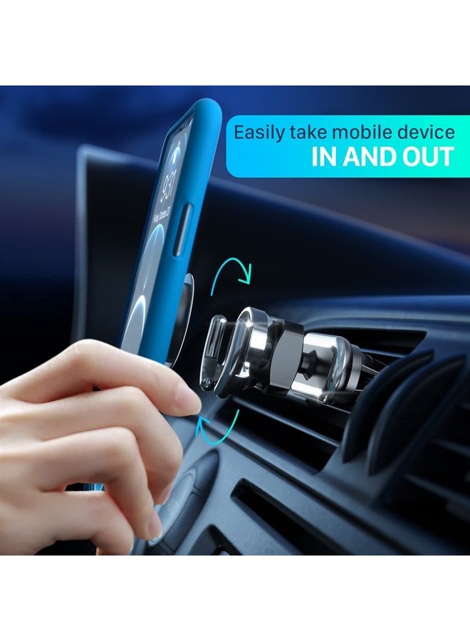 Bestrix Socket Grip Car Phone Holder, Air Vent Socket Mount Stand-Double Silicone Vent Clip|Secure Grip for GPS Navigation-360 Rotating Head, Silicone Padding, Modern Design-Fits All Smartphone - Image 2