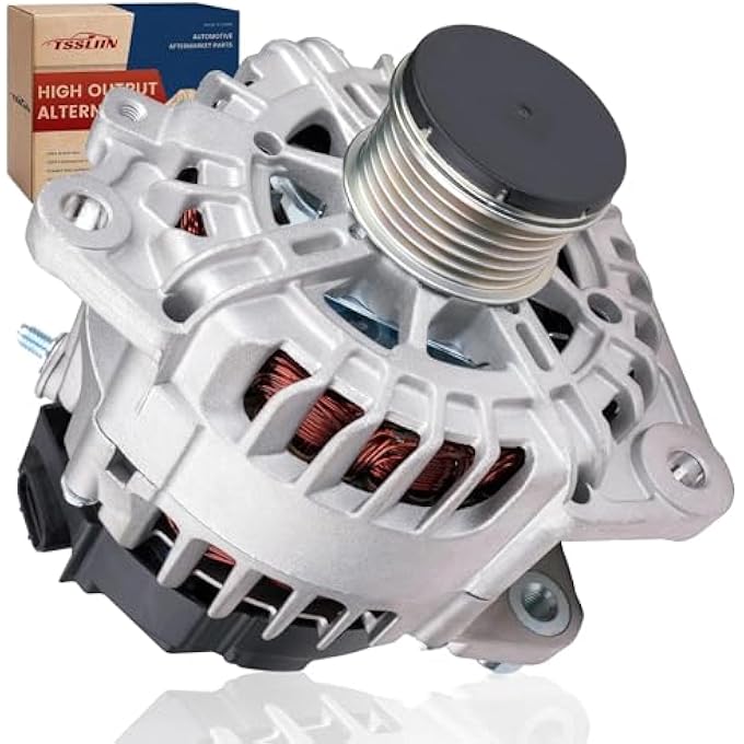 TSSLIIN High Output Alternator For/Nissan 2007-2012 Altima 2011-2013 Rouge 2014-2015 Rouge Select 2007-2012 Sentra 2.5L 12V 110Amp 6-Groove Pulley Upgraded 23100-JA02A 11258N - Image 1