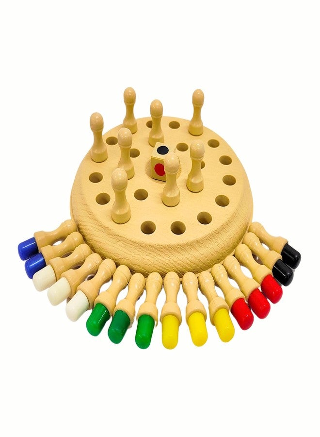 RAINBOW RIDERS Memory Match Stick Chess Game | Kids Educational Brain Training Logic Board Game for | Toys for Boys & Girls Age 3 + Indoor Outdoor Play (Wooden Texture) - Image 4