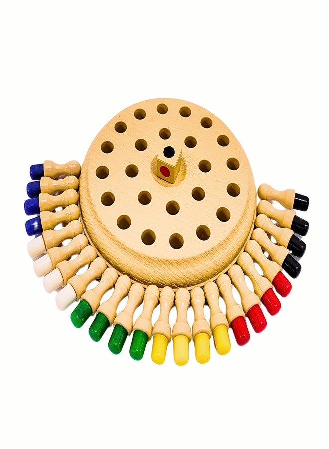 RAINBOW RIDERS Memory Match Stick Chess Game | Kids Educational Brain Training Logic Board Game for | Toys for Boys & Girls Age 3 + Indoor Outdoor Play (Wooden Texture) - Image 2