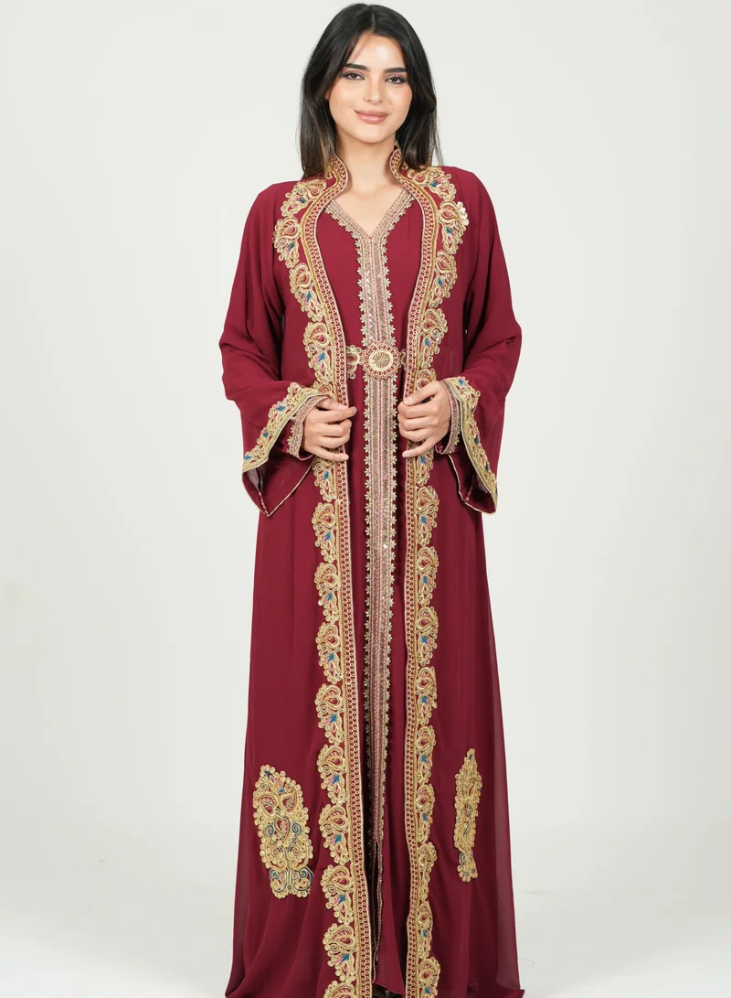 AL BENT AL SHARQIEH embroidered kaftan dress jalabia