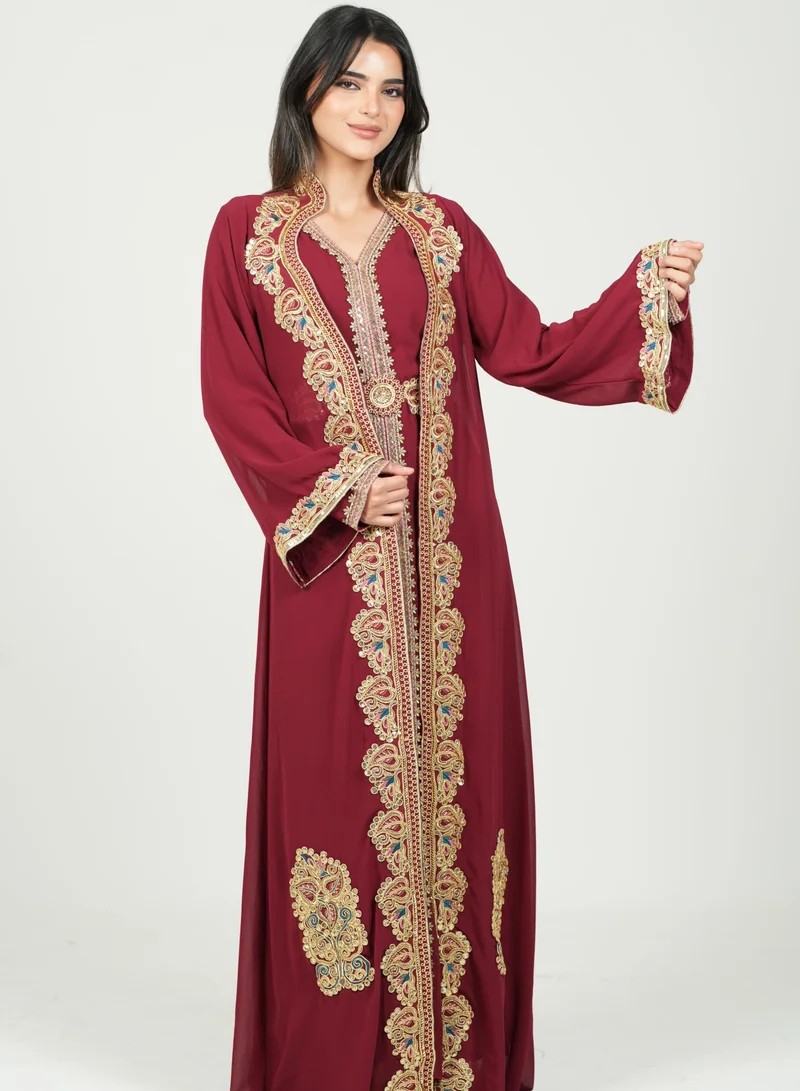 AL BENT AL SHARQIEH embroidered kaftan dress jalabia