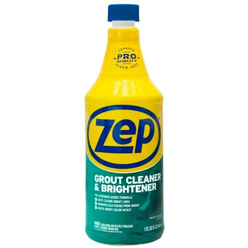 Zep منظف ومضيء الجراوت من زيب - 32 أونصة (1 زجاجة) - ZU104632 - تركيبة تنظيف عميقة تزيل البقع القديمة من الجراوت - Image 1