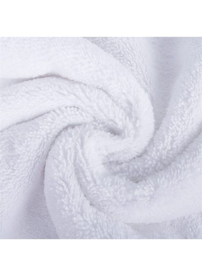Polyte Microfiber Quick Dry Lint Free Bath Towel, 57 x 30 in, Pack of 4 (White)