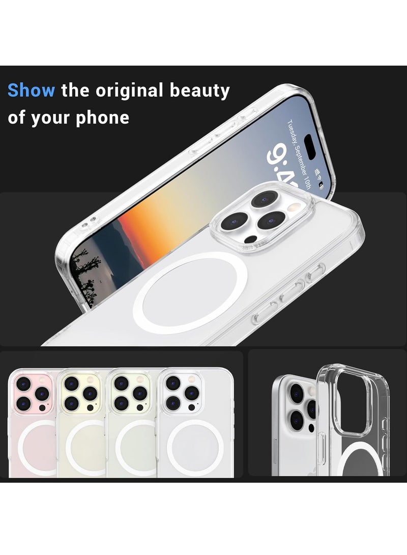 MIGOFAST Magnetic Case for 16 Pro 6.3inch, Compatible with MagSafe, Scratch-Resistant Back, Anti-Scratch Clear Back Magnetic Phone Cover - Image 4