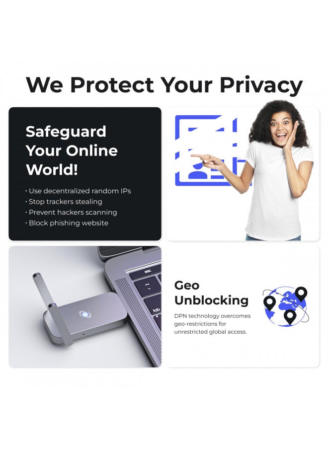 Deeper Network - Deeper Connect Air Pocket-Sized Wireless Travel VPN Router Portable Wireguard OpenVPN DPN WiFi Router - Image 1