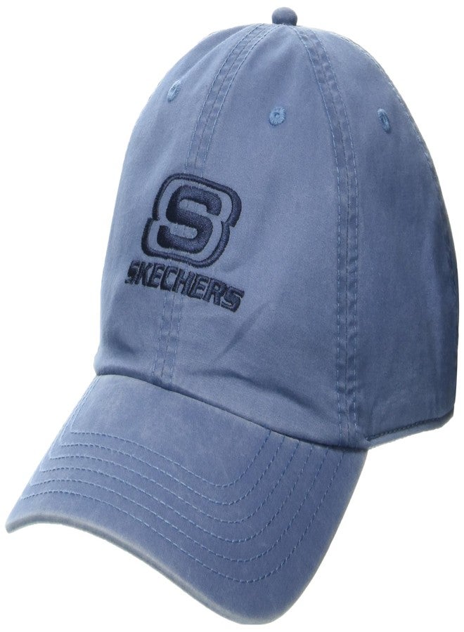 Skechers Men's Washed Dad Hat, Blue, 1SZ - Image 1