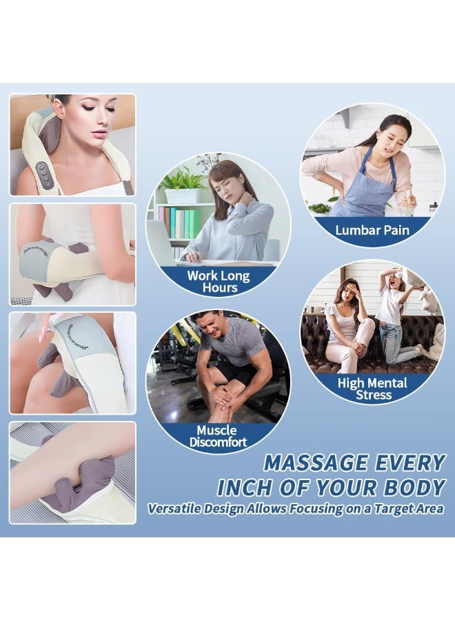Shiatsu Back & Neck Massager – Deep Tissue 3D Kneading Massage Pillow – Electric Massager for Shoulders, Legs & Body – Professional Pain Relief for Home, Office & Car - Image 5