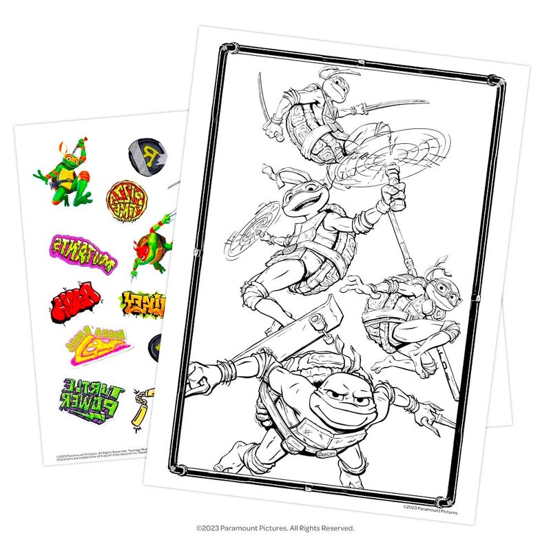 Teenage Mutant Ninja Turtles Coloring and Activity Book Set with Stickers (3 TMNT Coloring and Activity Books, Over 30 Stickers) - Image 2