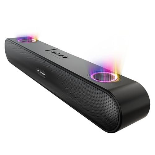 Nu Republic Nuworld Retail Private Limited Nu Republic Party Box 16 Bluetooth Soundbar with X-Bass Technology, Upto 10 Hrs Playtime, Multiple RGB LED Lights, 16 W Output (Black, 2.0 Channel) - Image 1