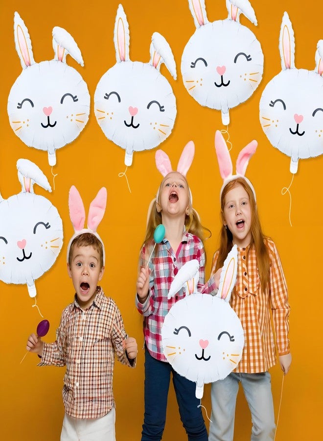 KHC-KHF 6PCS Easter-Bunny Balloons Rabbit Head Foil Balloons Easter Themed Party Mylar Bunny Birthday Party Supplies Decorations - Image 4