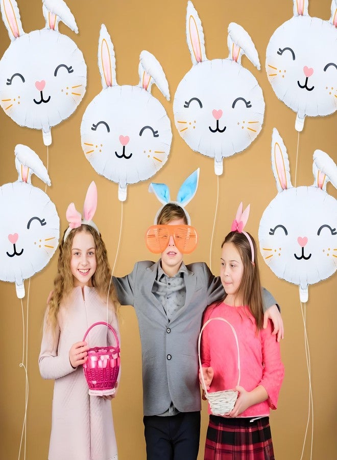 KHC-KHF 6PCS Easter-Bunny Balloons Rabbit Head Foil Balloons Easter Themed Party Mylar Bunny Birthday Party Supplies Decorations - Image 5