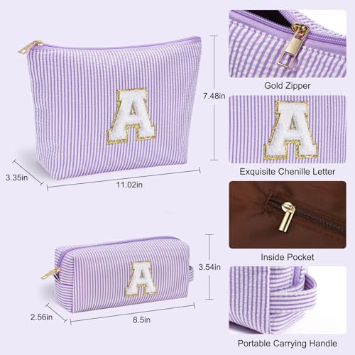 YOOLIFE Birthday Gifts for Women - Birthday Gifts Idea for Her Friends Female Teacher | Personalized Cute Makeup Bag for Women Girlfriend | Cosmetic 2 Pieces Toiletry Makeup Pouch Mothers Day Gifts L - Image 4