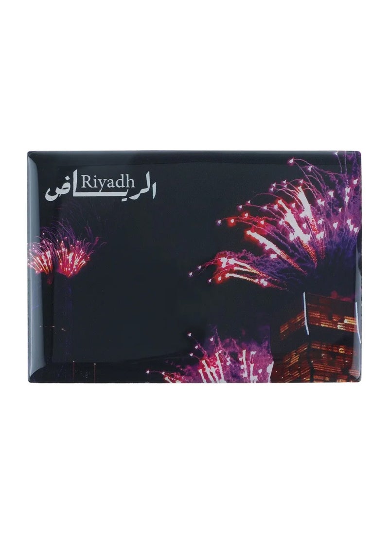 SHABABUNA x HNAK Fridge Magnet Riyadh print from ShababunaXHnak a local brand - distinctive design to add a personal touch - made of high-quality materials to last a long time strong and durable - pctq-13  - Image 1