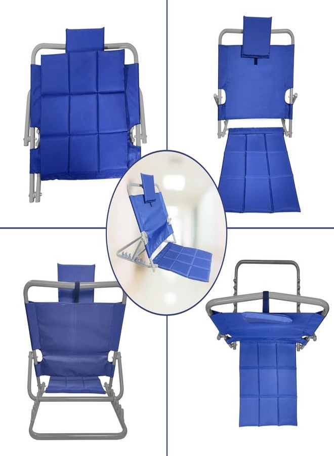 OTICA Adjustable Hospital Fabric Back Rest with Arm Rest | Bed Back Support for Patients | 6-Level Recline, Foldable & Portable | Large Fabric Size | Ideal for Bedridden, Home & Hospital Use - Image 3