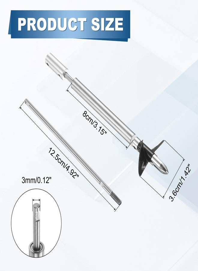 MECCANIXITY Drive Shaft Two Propeller and Coupling Joint for RC Boat Coupler Assemble Kit, L12.5cm Shaft, L8cm Sleeve, D3.6cm Two Propeller, Fit for 3mm Motor Shaft - Image 2