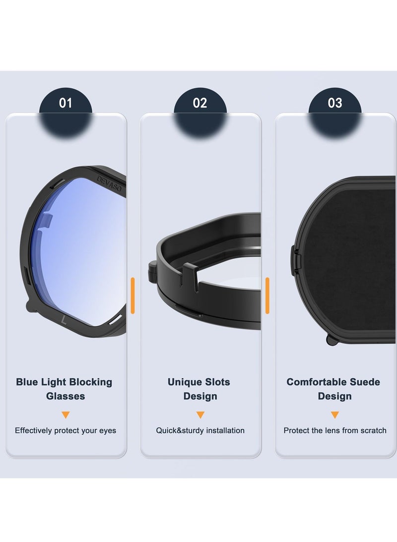 PSVR2 Lens Protector Cover Kit, Anti Scratch Accessories for Playstation VR2, Includes Blue Light Blocking Glasses, Easy Installation - Image 3