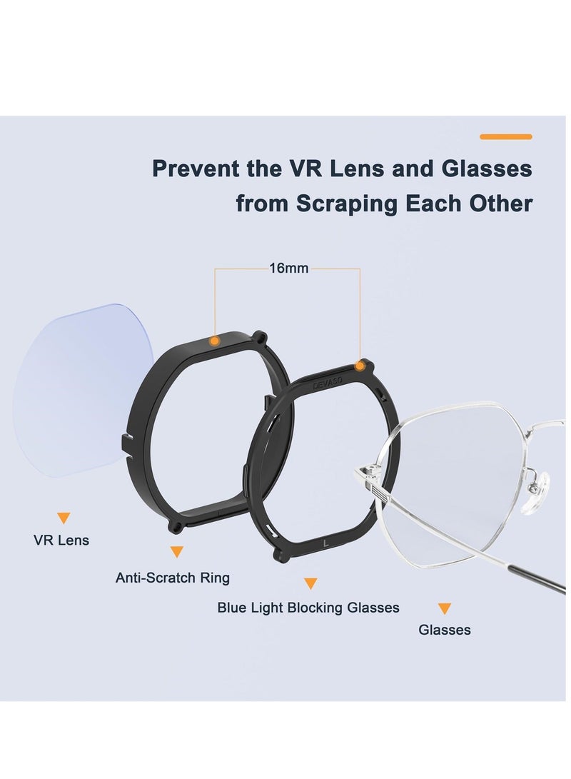 PSVR2 Lens Protector Cover Kit, Anti Scratch Accessories for Playstation VR2, Includes Blue Light Blocking Glasses, Easy Installation - Image 4