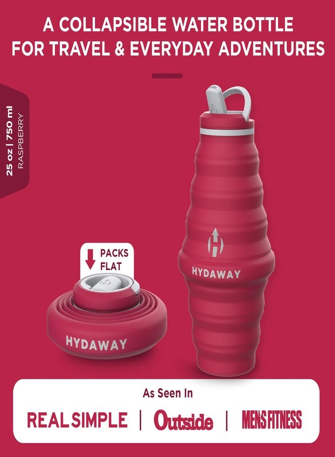 HYDAWAY Collapsible Water Bottle - 25oz I Reusable Water Bottle with Flip Top Lid for Travel, Hiking, Backpacking I Portable & Leakproof, Food-Grade Silicone, BPA Free, Collapses to 1.5” - Image 2