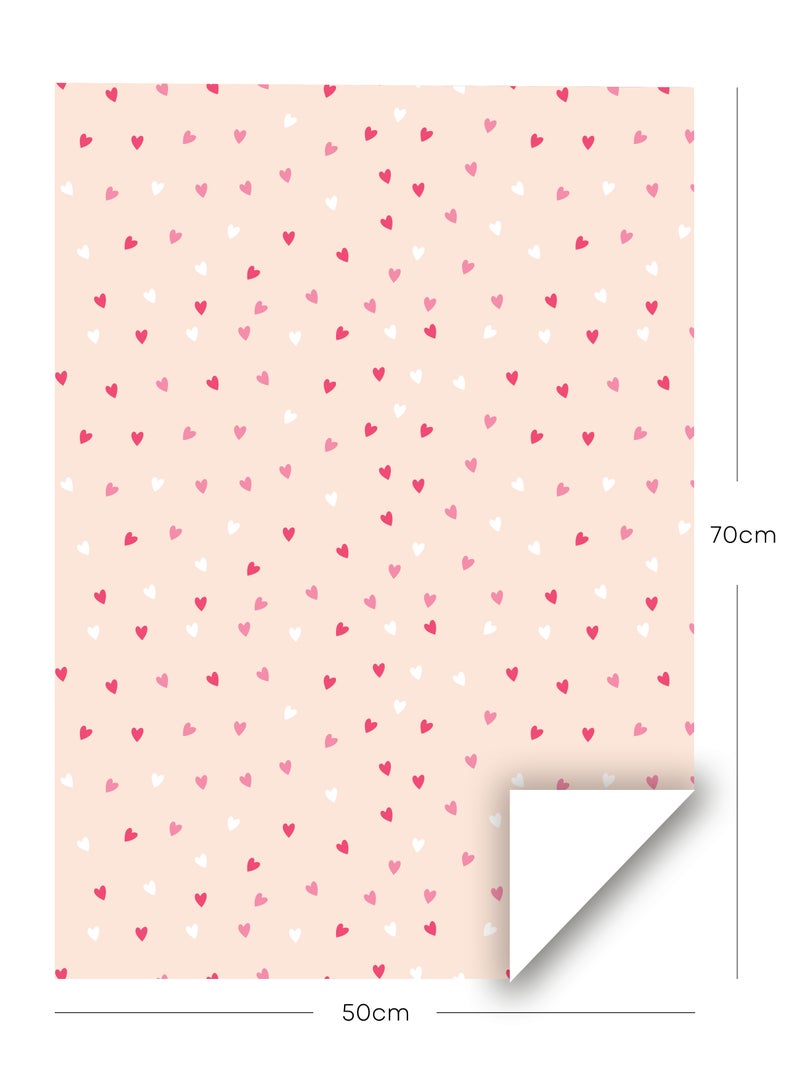 Share the Love Hearts, Gift Wrapping Paper Pack - Image 2