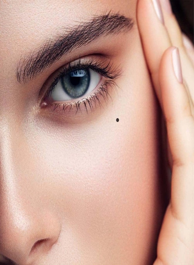 SelHeng 10 Pcs Temporary Tattoos - Black Dot Fake Mole Stickers - Makeup Accessories for Women - Image 2