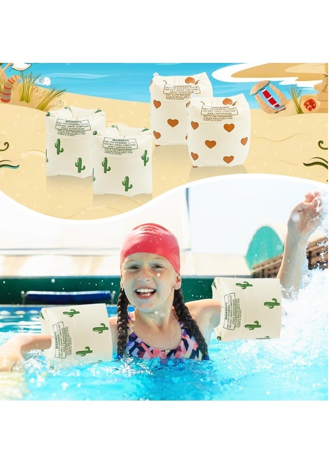 Arm Floaties Inflatable Swim Arm Bands, Floater Sleeves Swimming Arm Rings for Kids Toddlers and Adults (4Pcs)  - Image 2