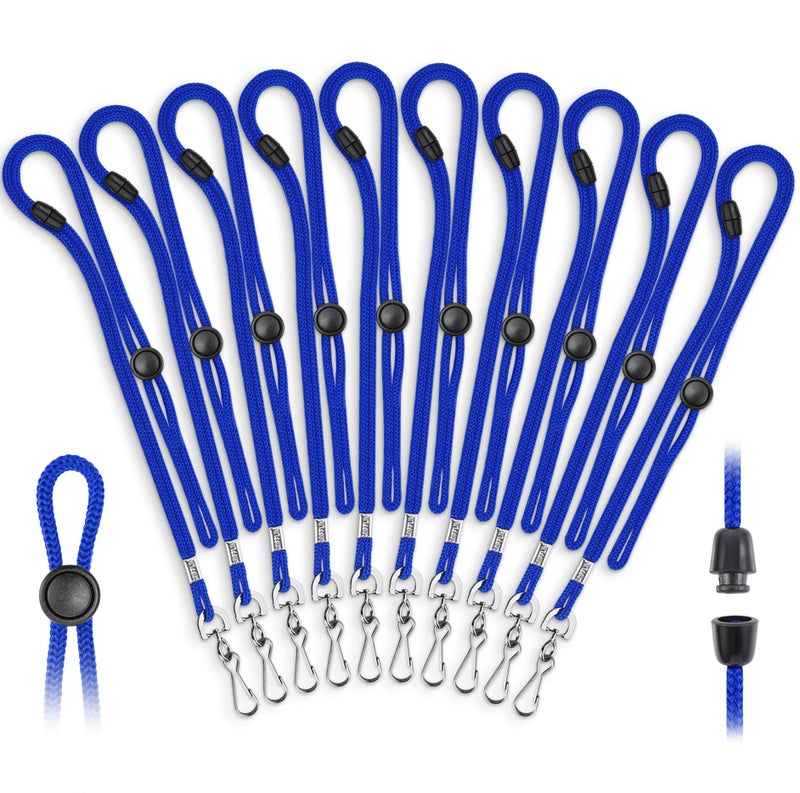 MIFFLINUSA Adjustable Safety Breakaway Lanyards for ID Badges Identification Cards Name Tags Blue 36 Inch Bulk Pack of 250