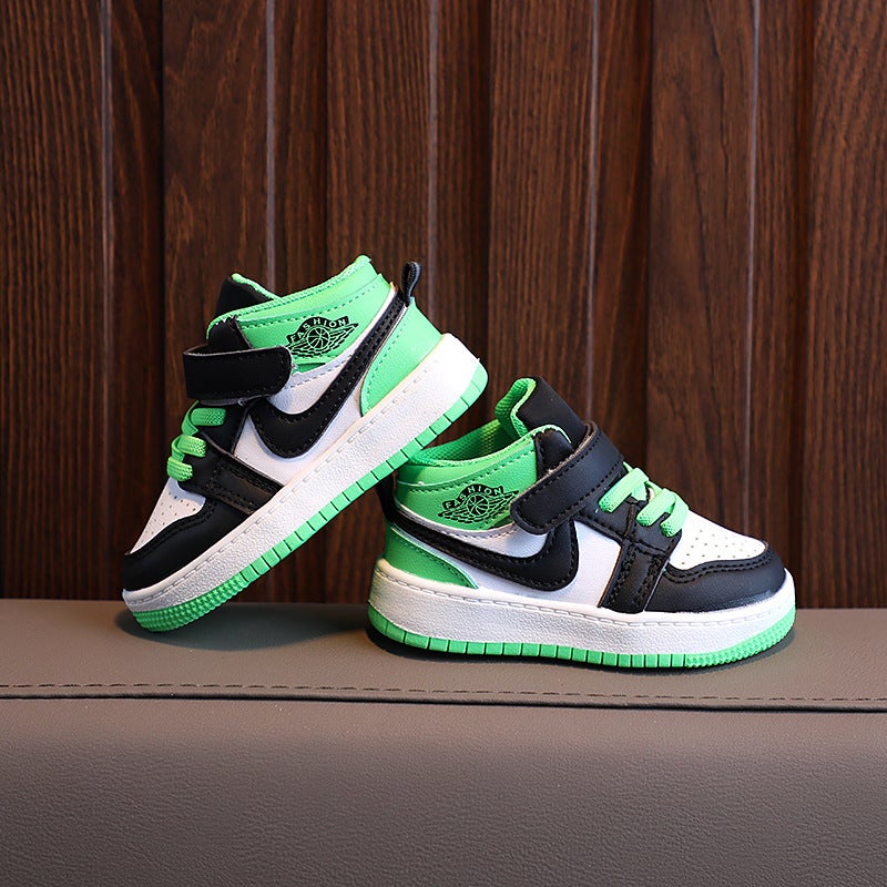 2023 Fall Kids Fashion Mid-top Sneakers Green