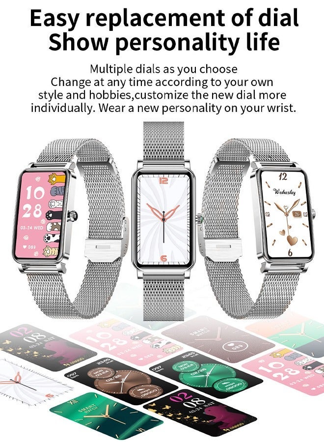 DUNISO 1.45" HD Touch Smart Watch for Women Can Fitness Tracker Heart Rate Sleep Quality Monitor Round Smart Watch IP68 Waterproof Watch Compatible with iOS and Android - Image 3