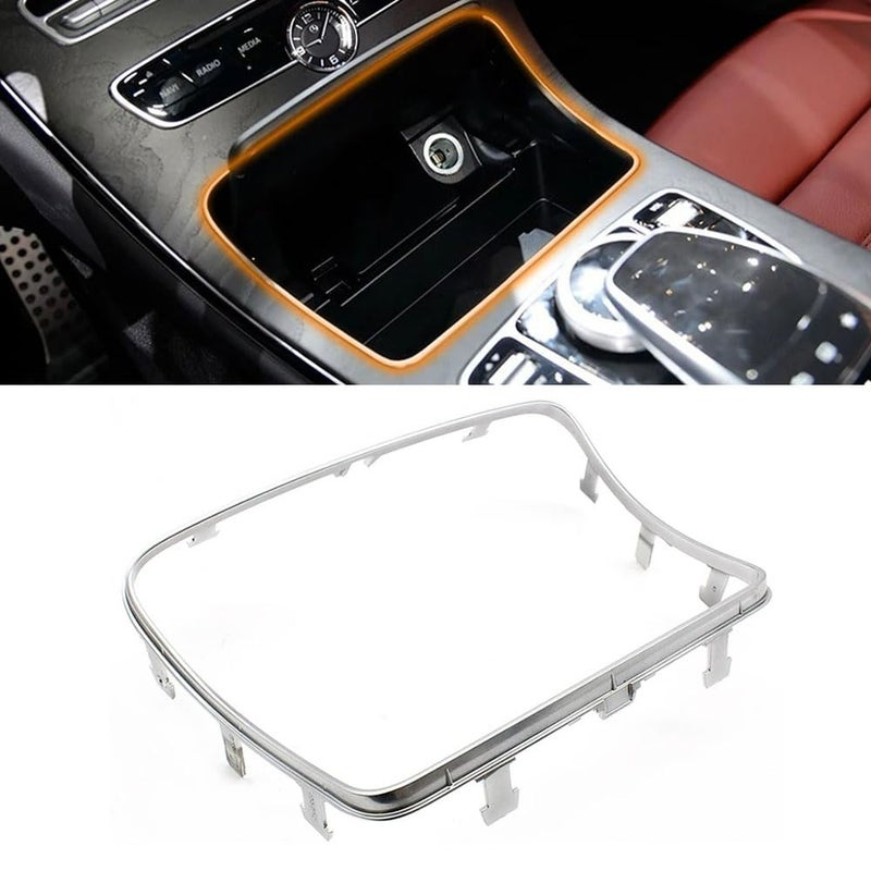 Goodithy Chrome Center Cup Holder Trim Center Console Water Cup Holder Cover Frame Replacement for Mercedes Benz C W205 C200 C250 C300 C400 GLC W253 GLC200 300 2056830900