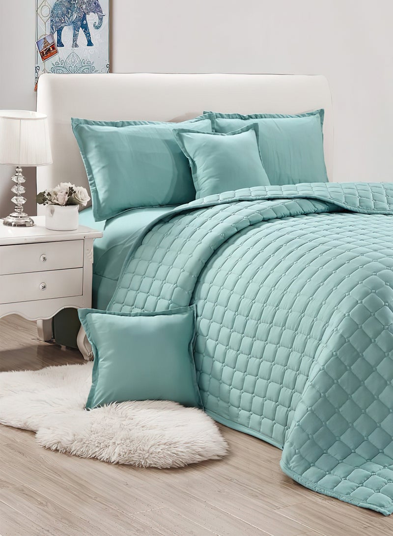Sleep night Compressed Colored Comforter Set Single Size 4 Pieces 1 comforter + 1 bed sheet + 1 Pillowcase + 1 cushion case  - Image 3