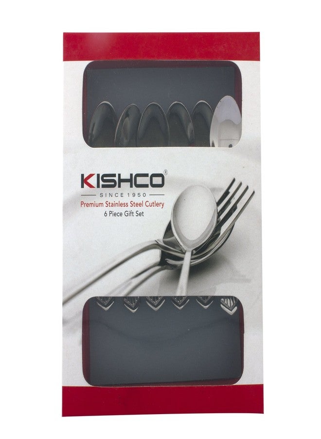 KISHCO طقم ملاعق قهوة من الفولاذ المقاوم للصدأ من كيشكو سيمفوني - عبوة من 6 قطع - Image 3