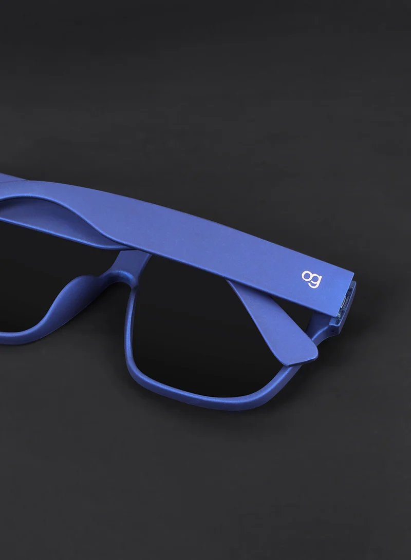 Woggles Carnival Blue Oversize Sunglasses |Men & Women|100% UV Protection