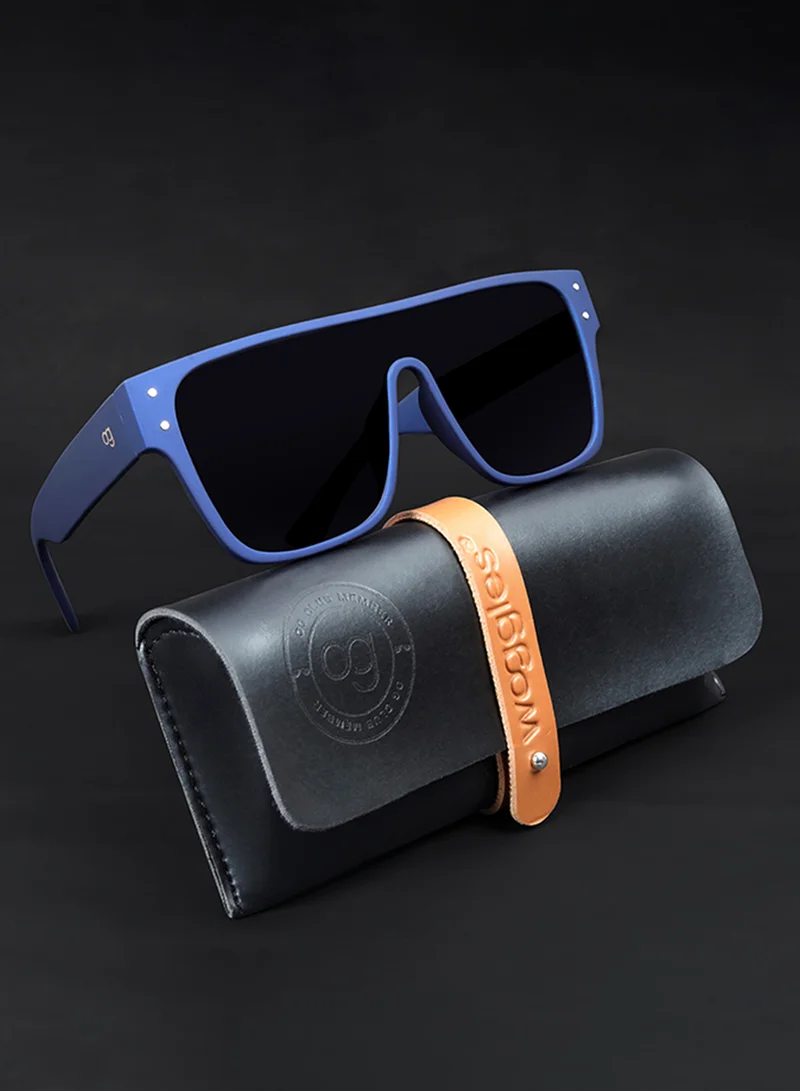 Woggles Carnival Blue Oversize Sunglasses |Men & Women|100% UV Protection