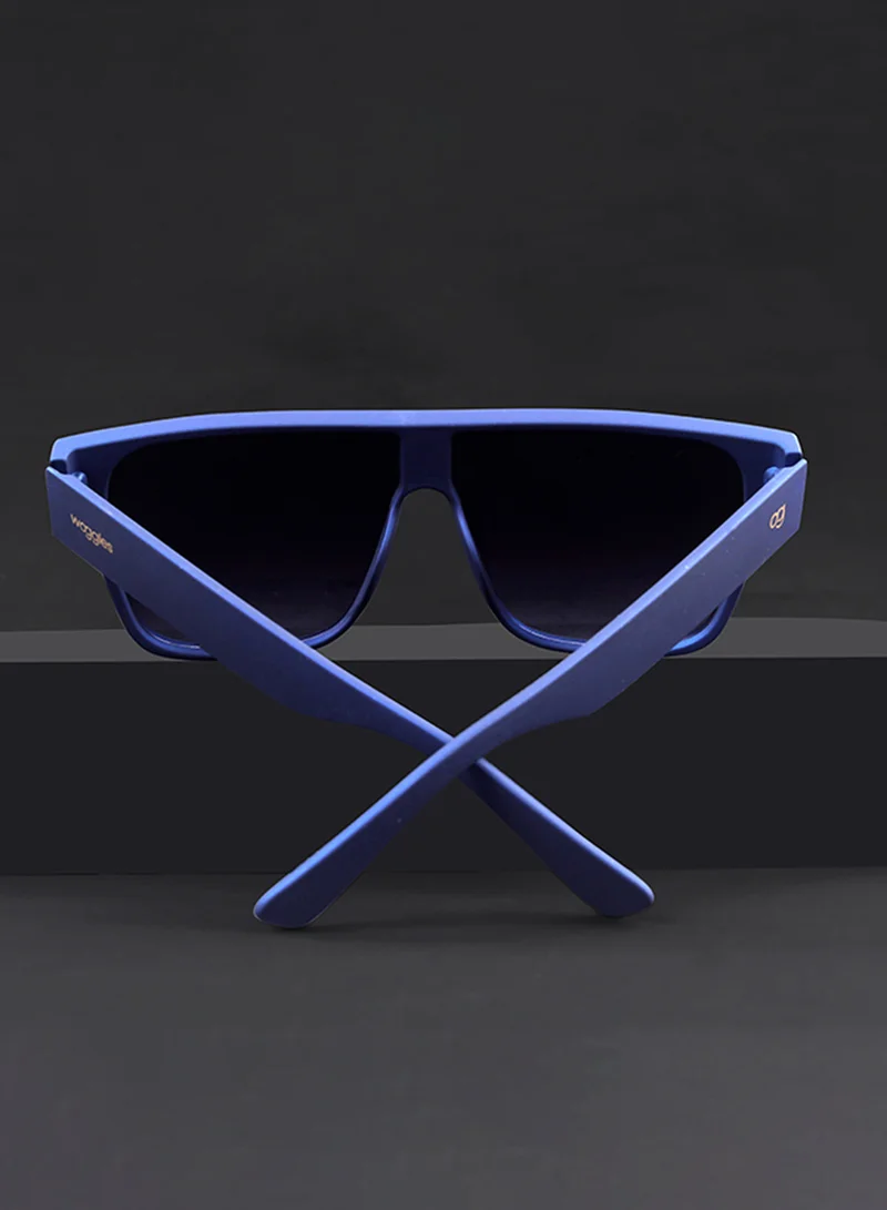 ووجلز نظارات شمسية كارنفال زرقاء كبيرة الحجم للرجال والنساء بحماية % من الأشعة فوق البنفسجية