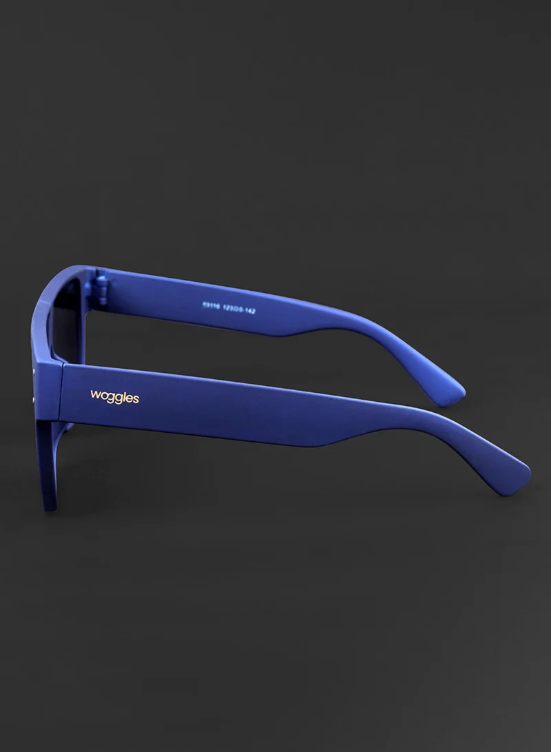ووجلز نظارات شمسية كارنفال زرقاء كبيرة الحجم للرجال والنساء بحماية % من الأشعة فوق البنفسجية