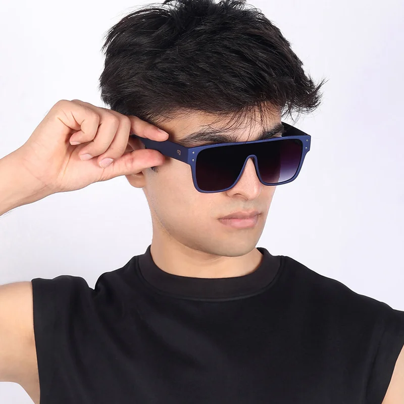 Woggles Carnival Blue Oversize Sunglasses |Men & Women|100% UV Protection