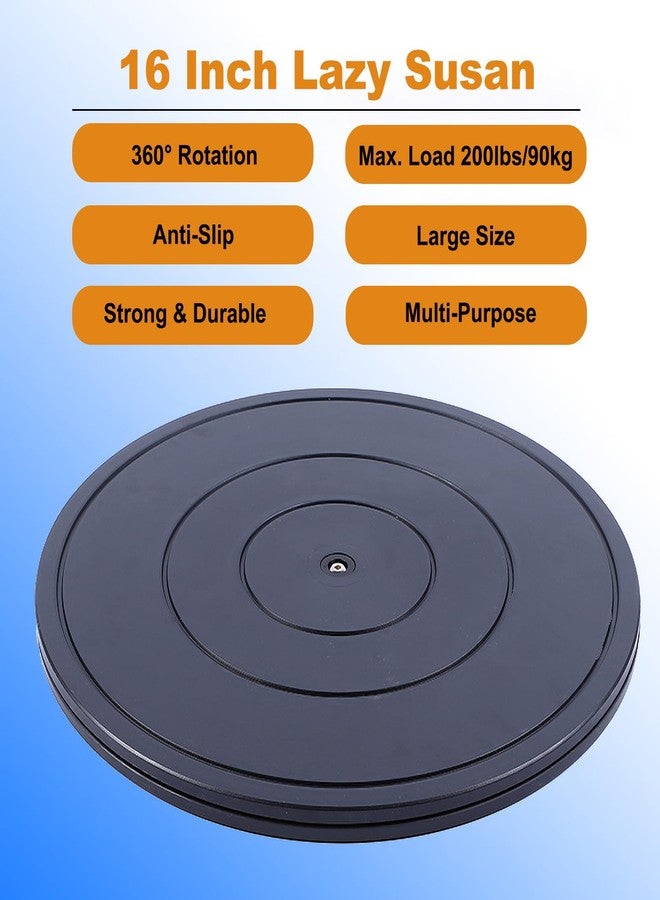 Besimple 2 PCS 16 Inch Lazy Susan Turntable Heavy Duty Rotating Swivel Stand Lazy Susan with Steel Ball Bearings Flat Base Stand for TV/Computer/Monitor/Arts/Crafts/Bonsai/Statue/Cabinet Organizer - Image 2