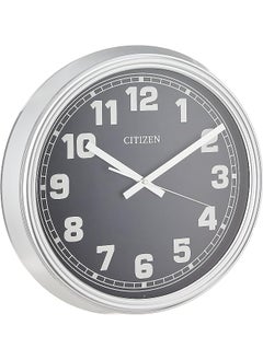 Citizen Cc2037 Outdoor Wall Clock, Silver-Tone